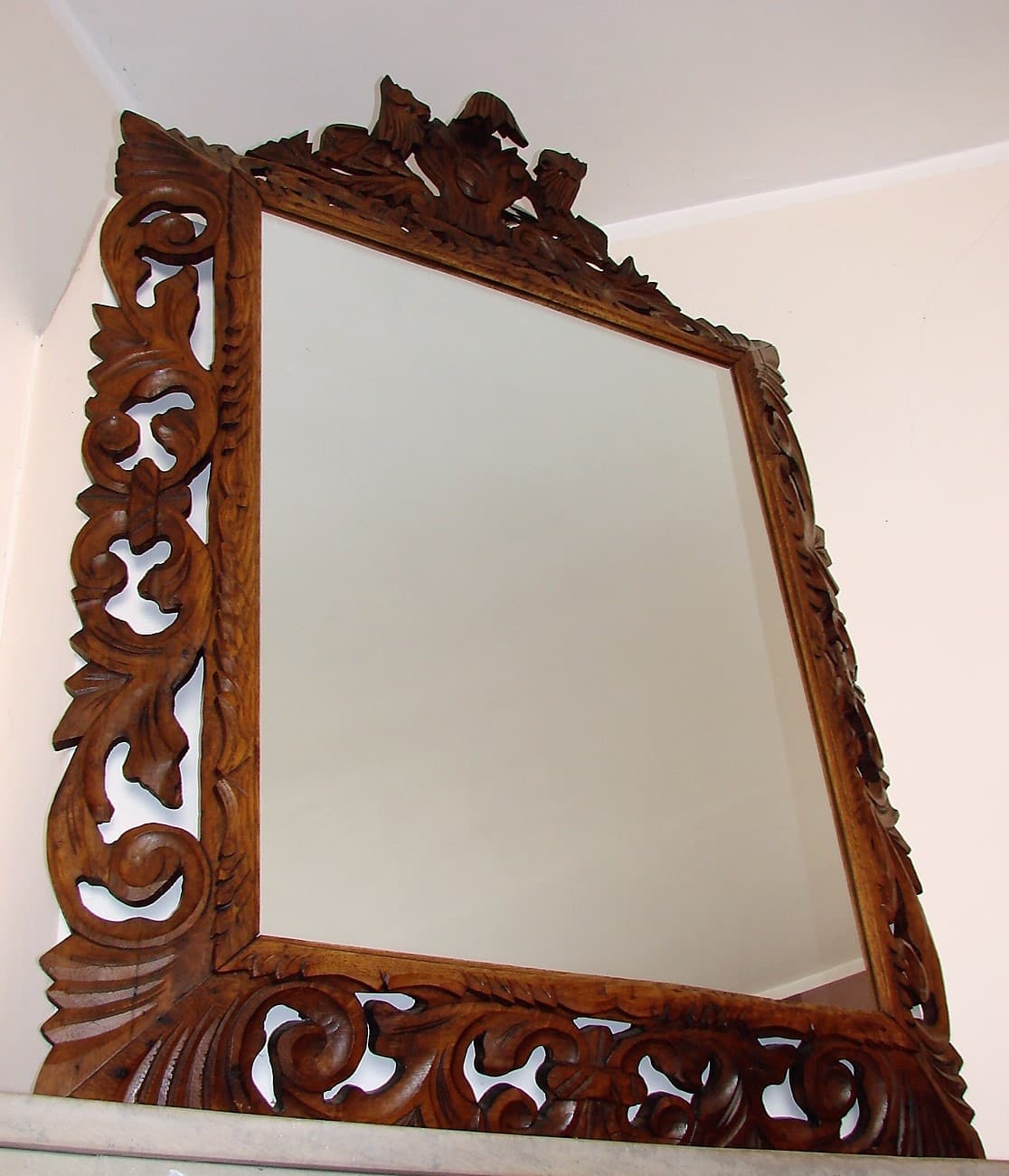 Mirror, dark brown, wood, glass, 1940s - 191865
