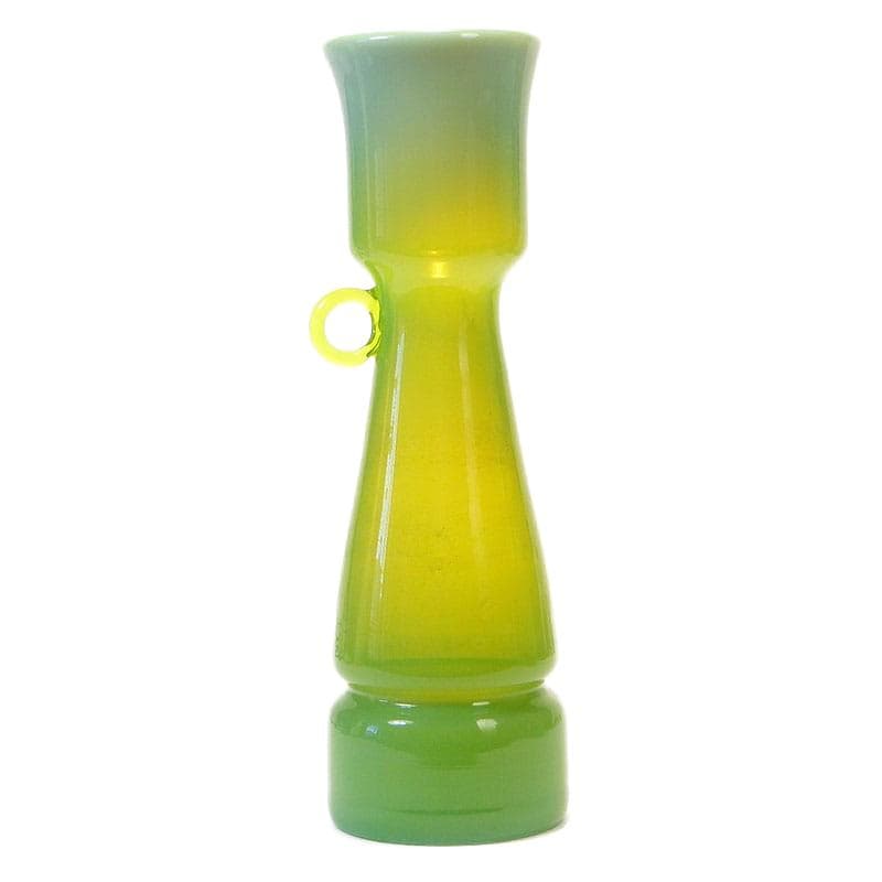 Wazon z uchem, multicolor szkło, proj. K. Krawczyk, Polska, lata 70.