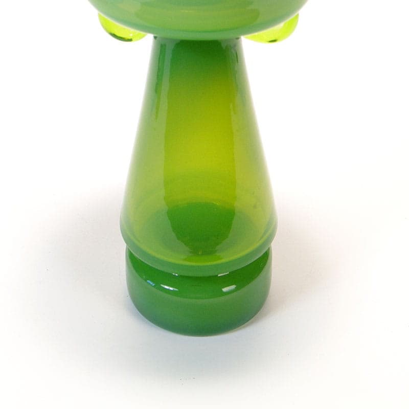 Wazon, szkło zielone, proj. K. Krawczyk, Polska, lata 70. - 191889