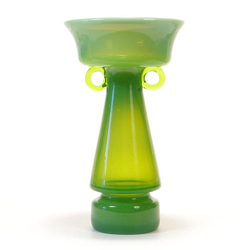 Wazon, szkło zielone, proj. K. Krawczyk, Polska, lata 70. - 191887