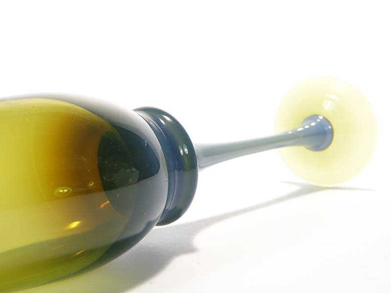 Kielich, ombré żółty-niebieski, szkło, proj. Z. Horbowy, Polska, lata 70. - 191984