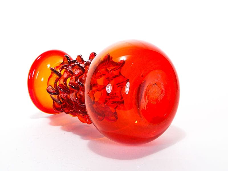 Wazon Panna Młoda, pomarańczowy, szkło, proj. J. Słuczan-Orkusz, Polska, lata 70. - 192005