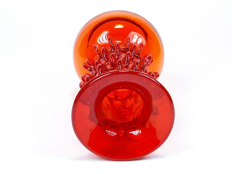 Wazon Panna Młoda, szkło pomarańczowy, proj. J. Słuczan-Orkusz, Polska, lata 70. - 192021