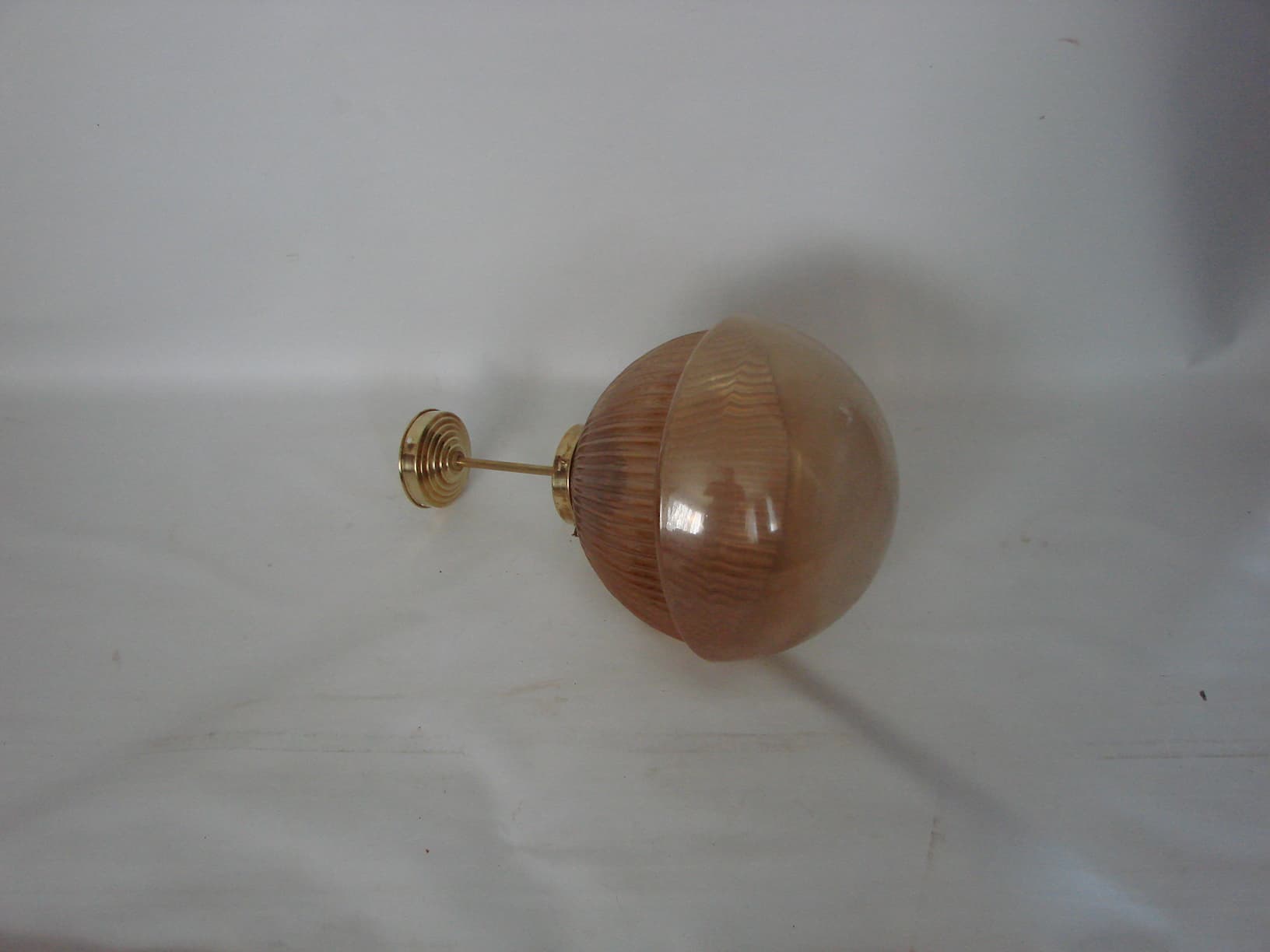 Pendant Lamp Modern, golden, brass, glass, 1970s - 192133