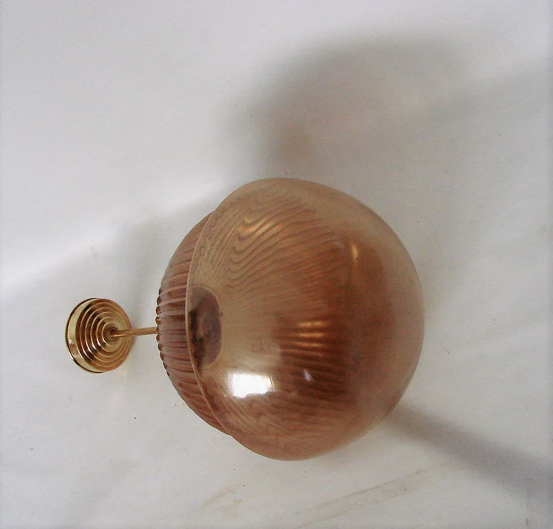 Pendant Lamp Modern, golden, brass, glass, 1970s - 192128