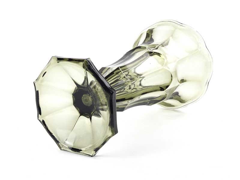 Wazon Art déco, oliwkowy, szkło, Val Saint Lambert, Belgia, lata 50. - 192192