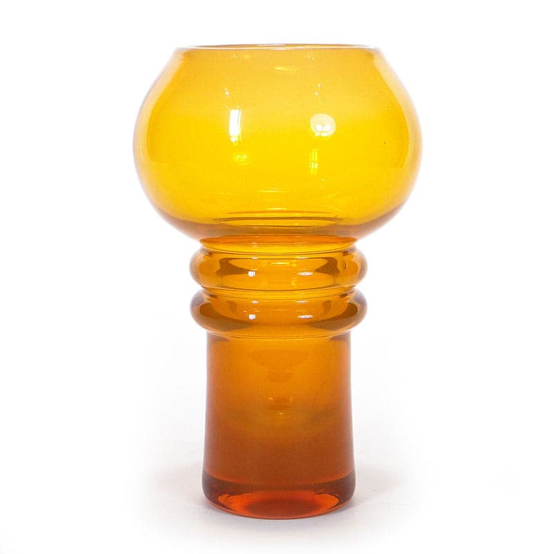 Wazon Izolator, szkło pomarańczowe, proj. K. Krawczyk, Polska, lata 70. - 192194