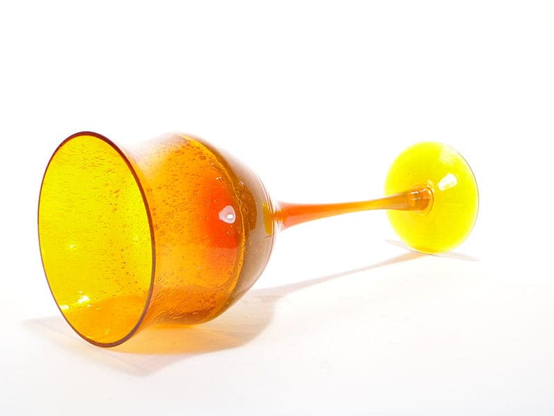 Wazon kielich, szkło żółte, proj. Z. Horbowy, Polska, lata 70. - 192218