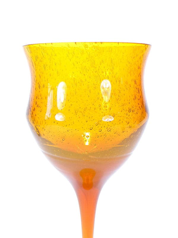 Wazon kielich, szkło żółte, proj. Z. Horbowy, Polska, lata 70. - 192214