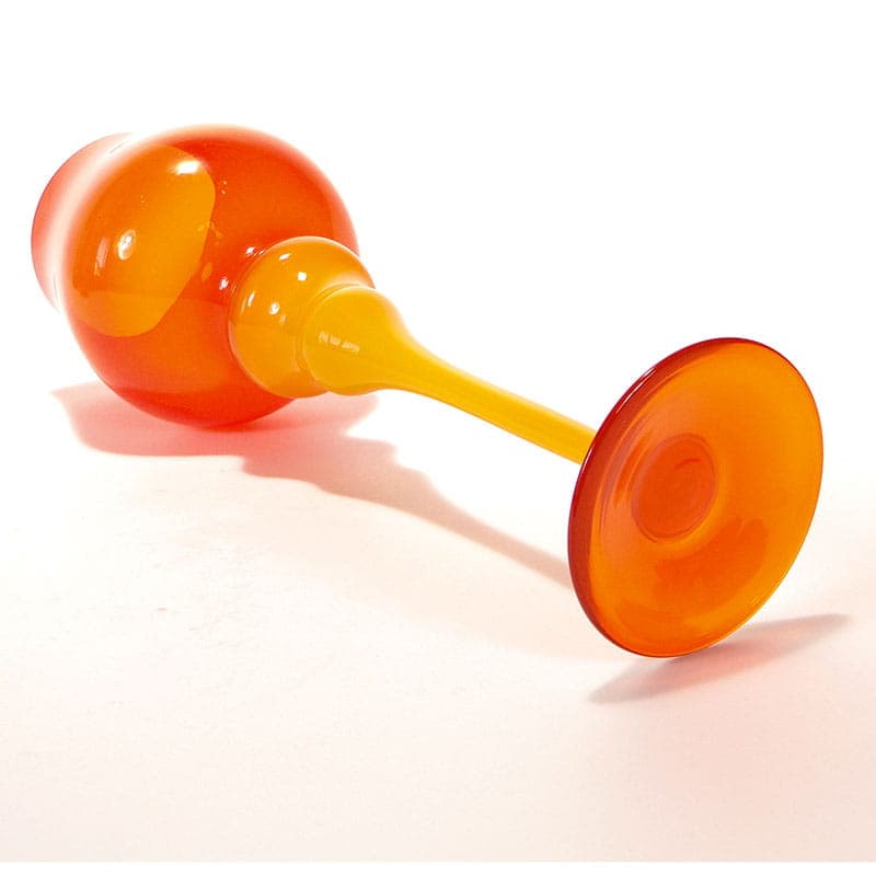 Wazon kielich, pomarańczowy, szkło, proj. Z. Horbowy, Polska, lata 70. - 192224