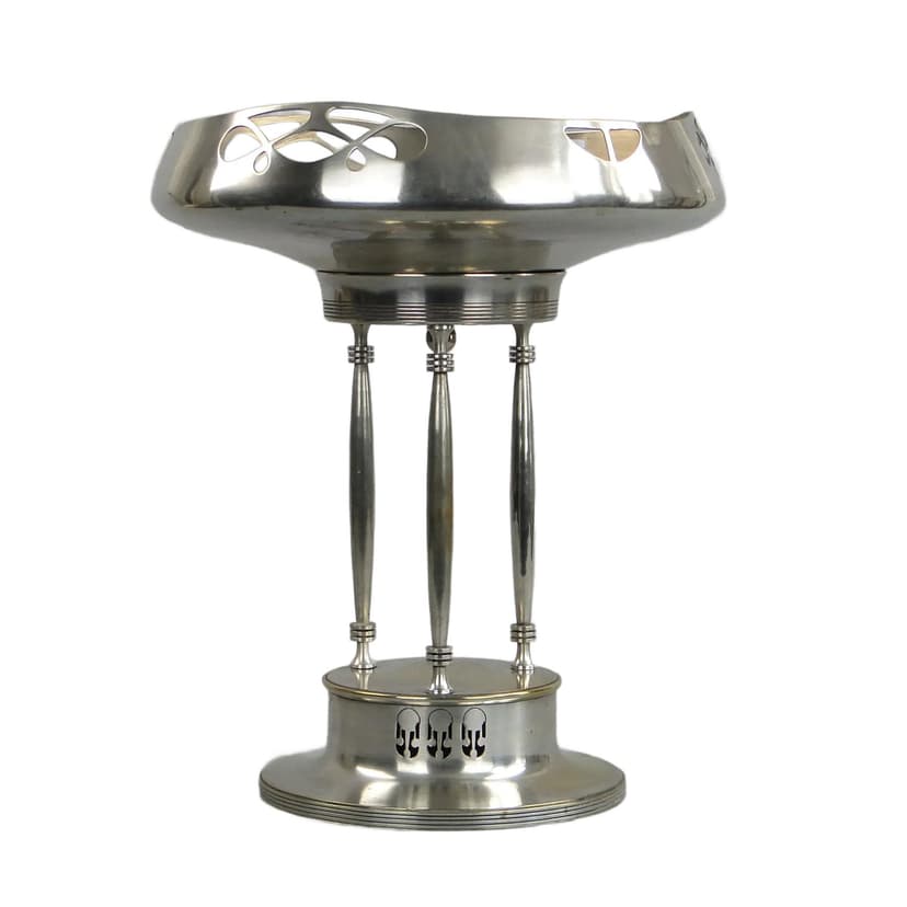 Art Nouveau centerpiece, silver-plated brass, Argentor, Austria, early 20th c.