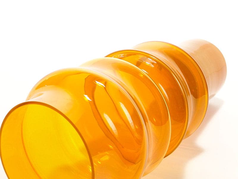 Wazon Eryk, szkło pomarańczowe, proj. Z. Horbowy, Polska, lata 70. - 192233