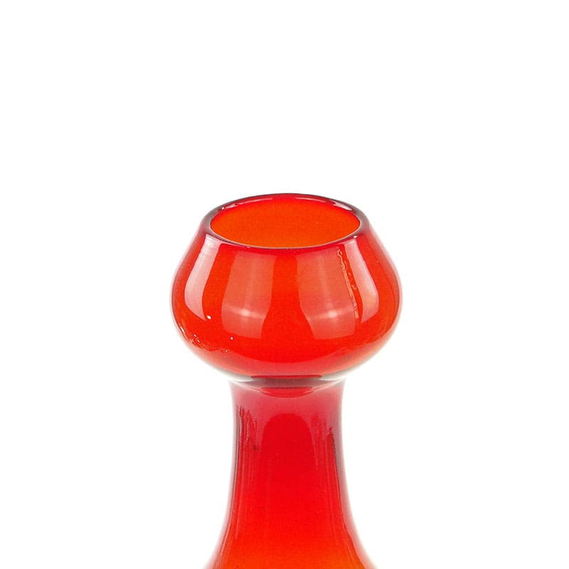 Wazon Żyrafa, szkło maroon, proj. K. Krawczyk, Polska, lata 70. - 192246