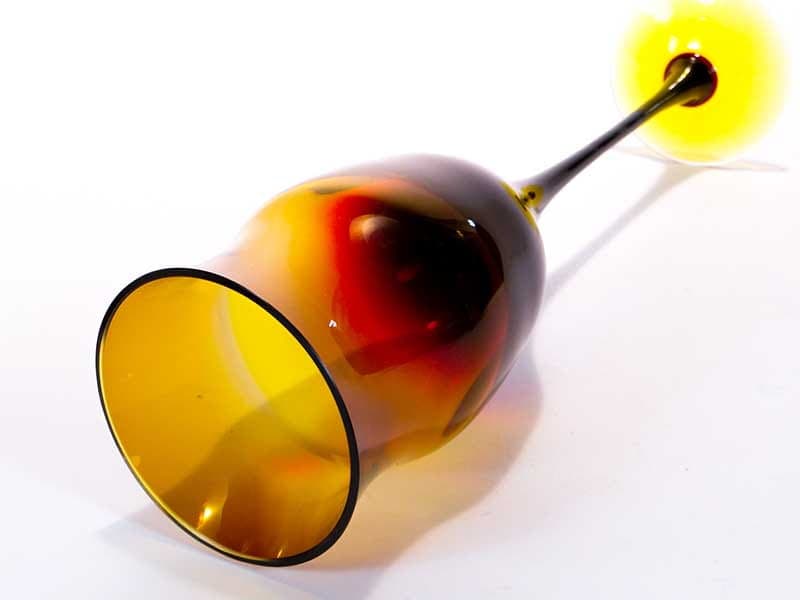 Kielich cieniowany, szkło multicolor, proj. Z. Horbowy, Polska, lata 70. - 192264