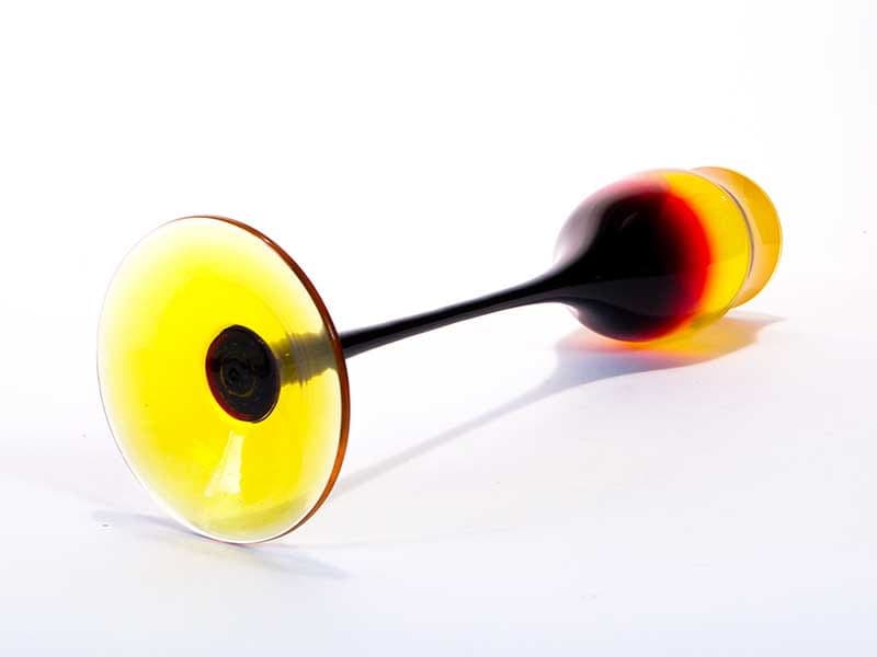 Kielich cieniowany, szkło multicolor, proj. Z. Horbowy, Polska, lata 70. - 192260