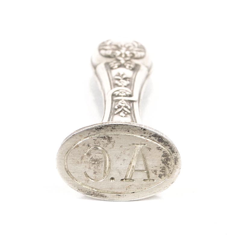 Pieczęć inicjałowa, Empire, srebro, Francja, XIX w. - 192282