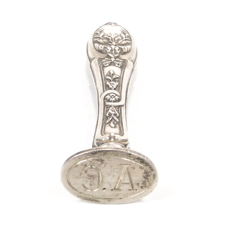 Pieczęć inicjałowa, Empire, srebro, Francja, XIX w. - 192281