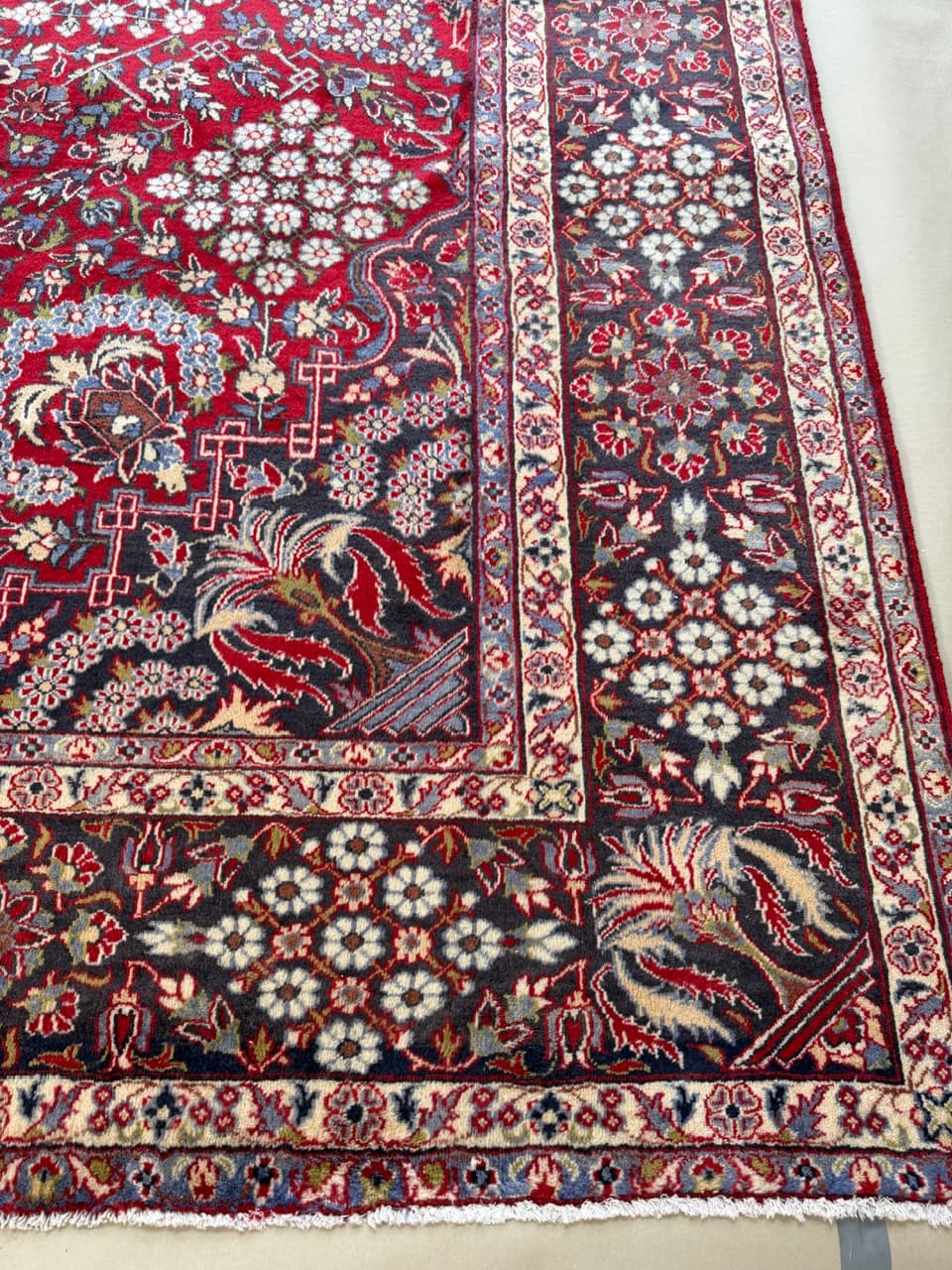 Rug Keshan 400x290 cm, red, wool, Iran - 192367