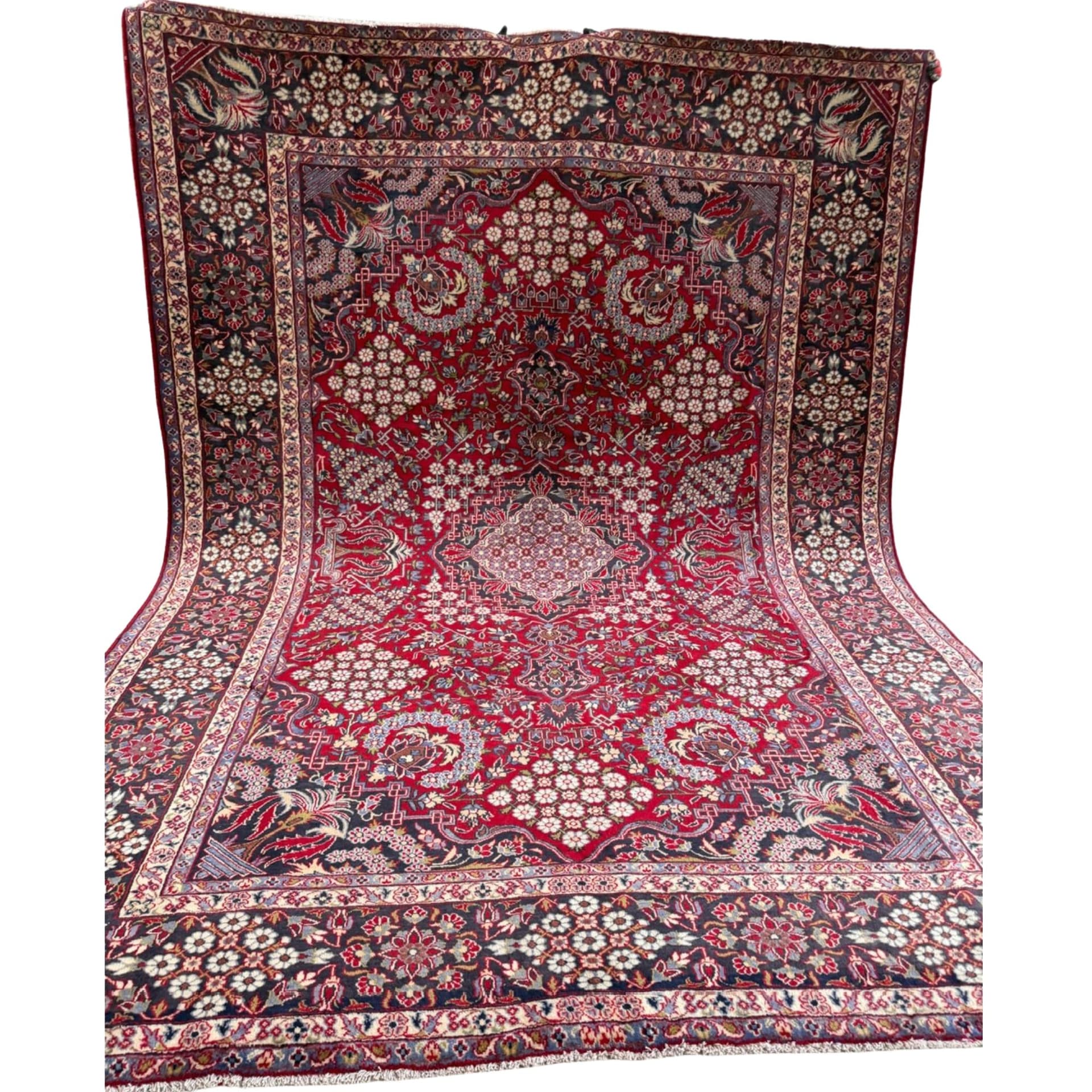 Rug Keshan 400x290 cm, red, wool, Iran