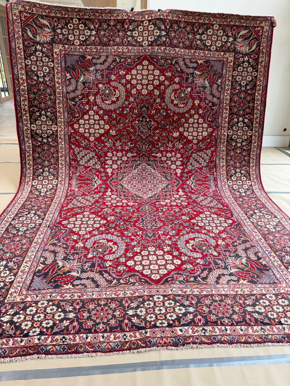 Rug Keshan 400x290 cm, red, wool, Iran - 192372