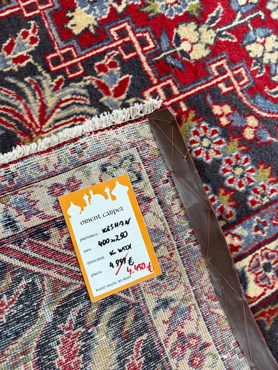 Rug Keshan 400x290 cm, red, wool, Iran - 192369