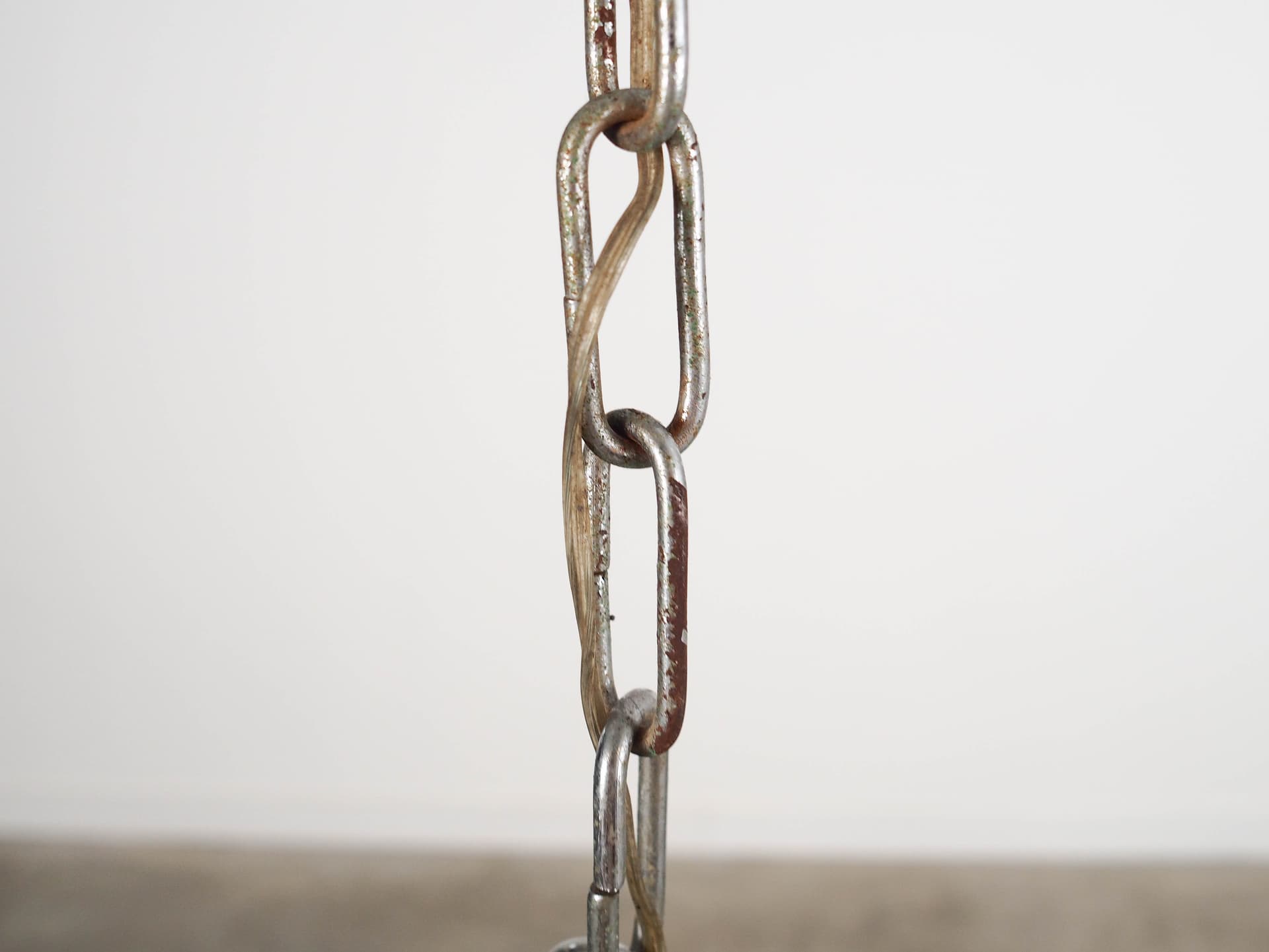 Pendant lamp, Murano, white glass, dark brown wood, chromed metal, Italy, 1970s. - 192481