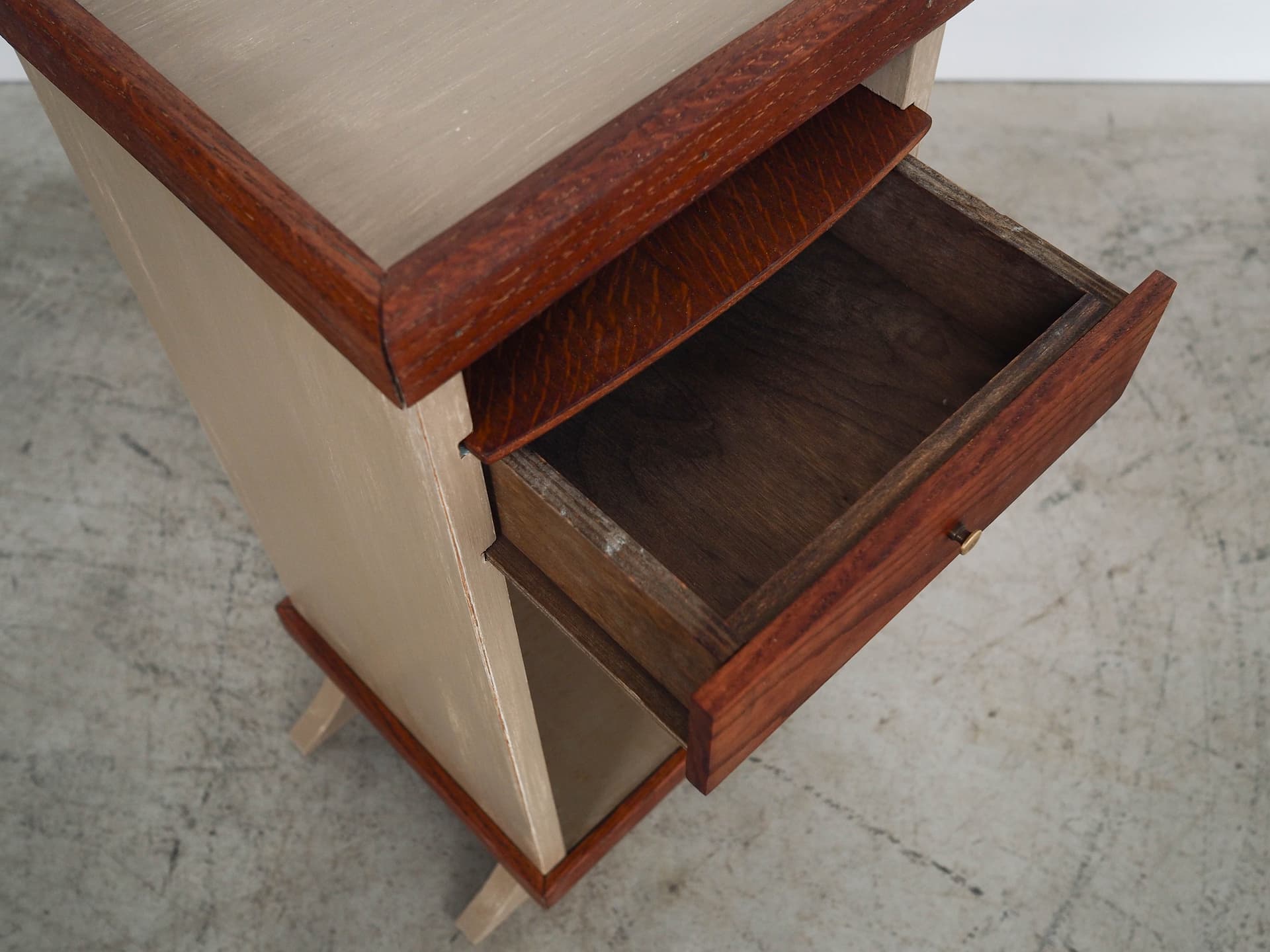 Szafka, szary, dąb, Dania, lata 60. - 192490