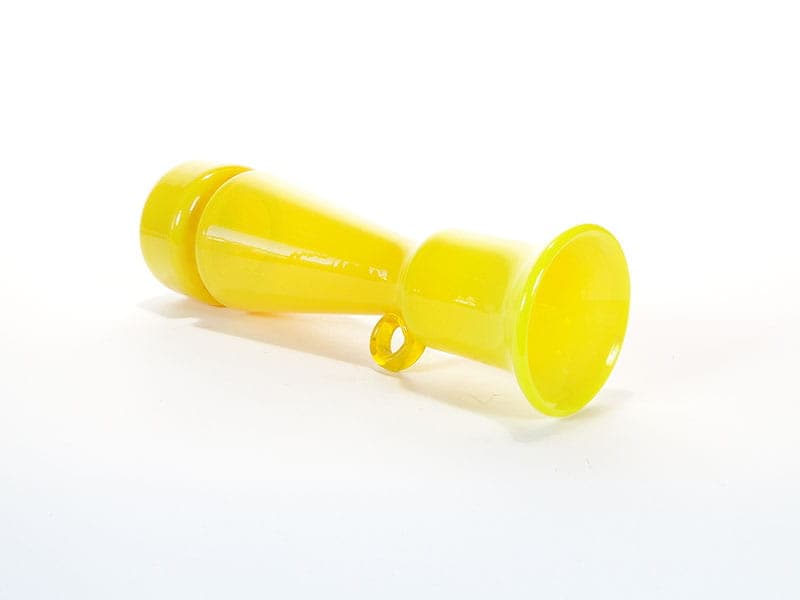 Wazon z uchem, szkło żółty, proj. K. Krawczyk, Polska, lata 70. - 192497