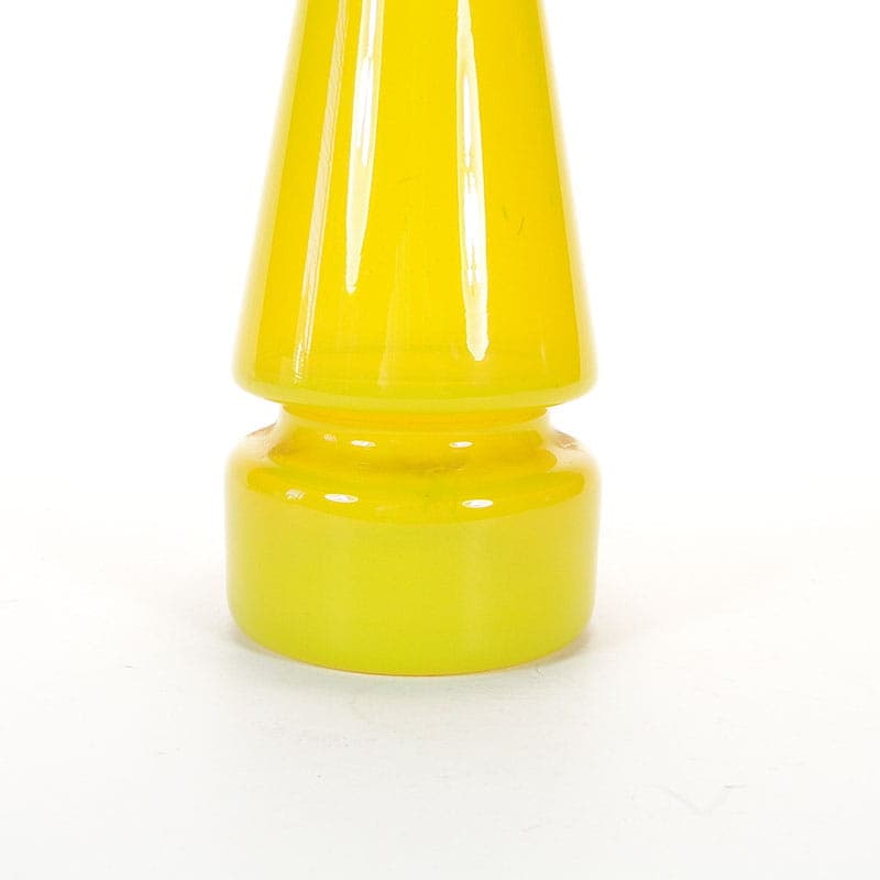 Wazon z uchem, szkło żółty, proj. K. Krawczyk, Polska, lata 70. - 192494