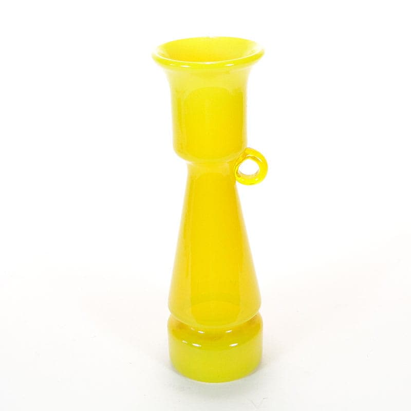 Wazon z uchem, szkło żółty, proj. K. Krawczyk, Polska, lata 70. - 192496