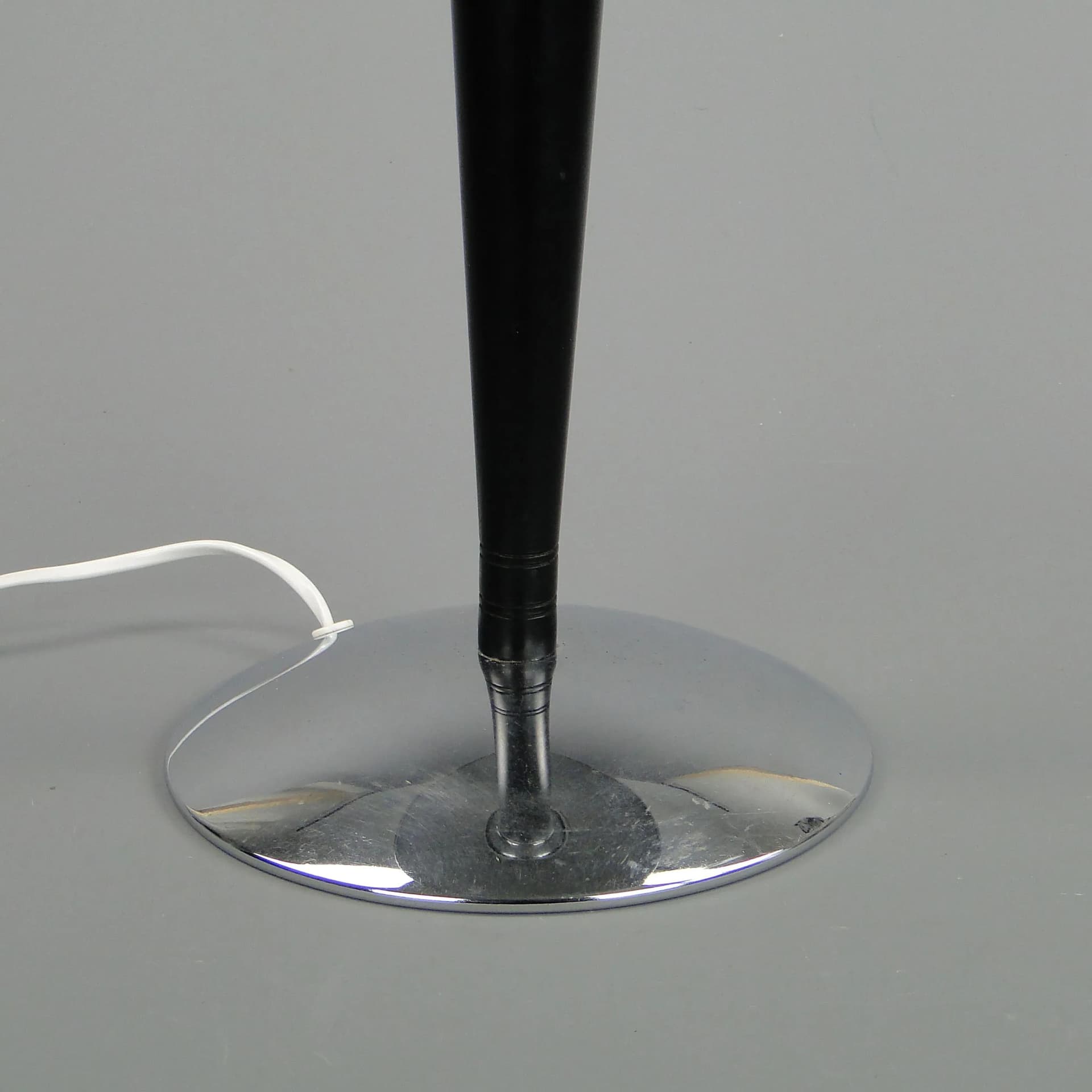 Table Lamp Art Deco, chrome black metal, Italy, 1980s - 13390