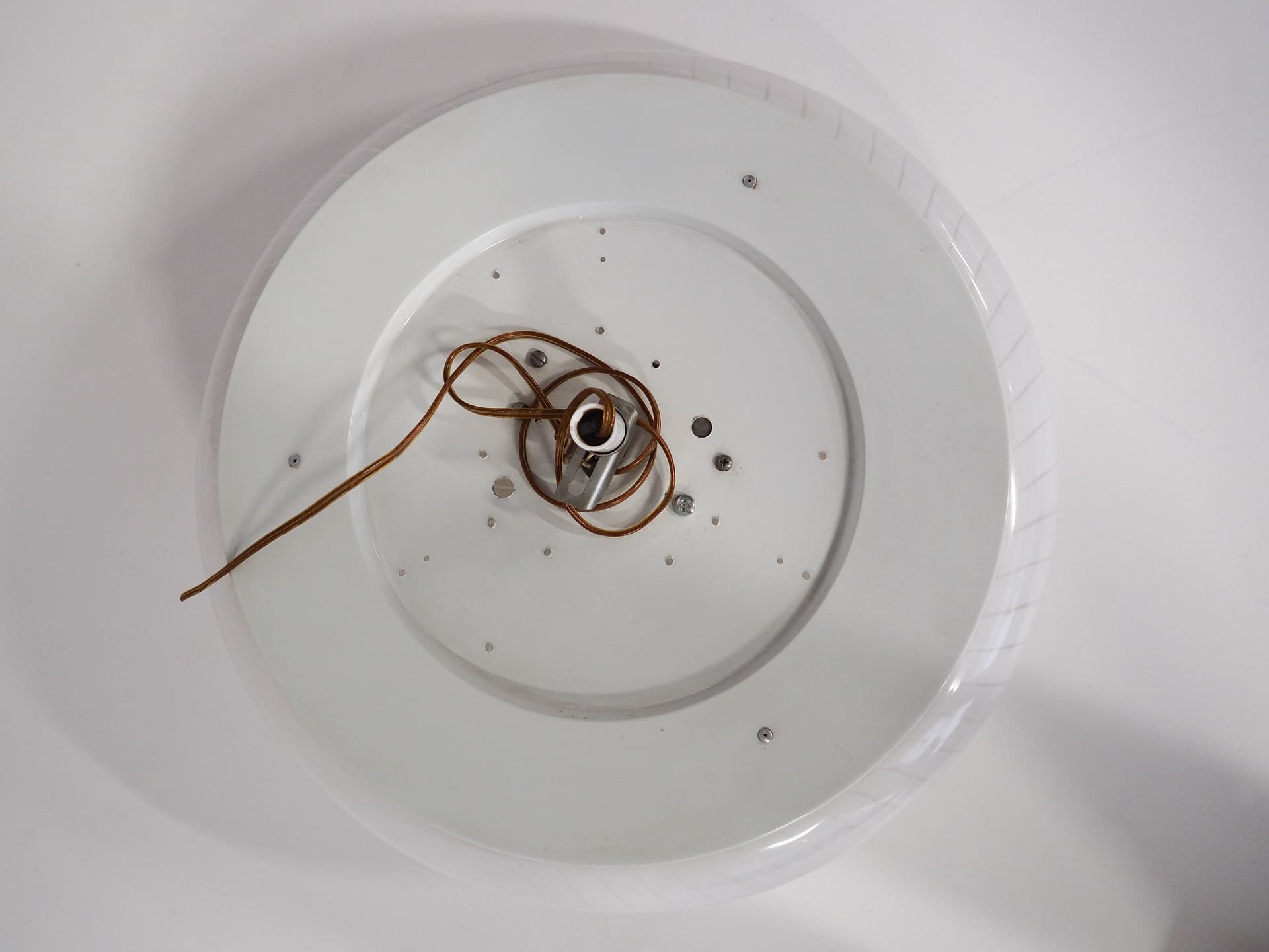 Kinkiet ścienny, biały, plastik, Włochy, lata 70. - 192522