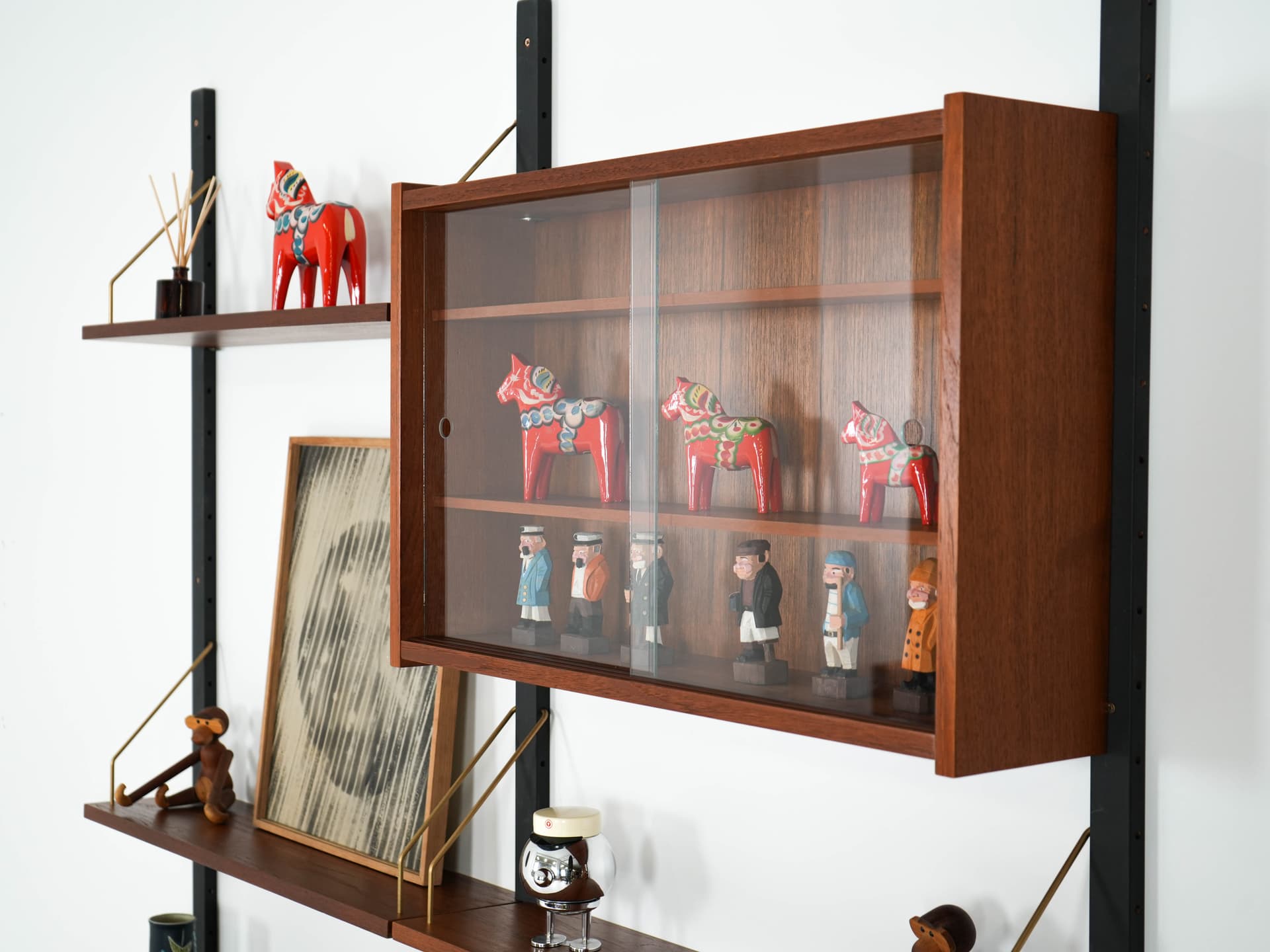 Shelving unit PS System, brown teak, Randers Møbelfabrik, Denmark, 1960s. - 192540