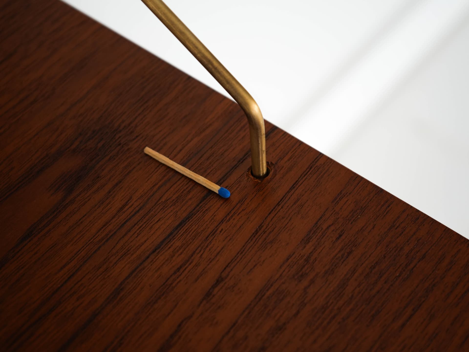 Shelving unit PS System, brown teak, black metal, transparent glass, Randers Møbelfabrik, Denmark, 1960s. - 192560