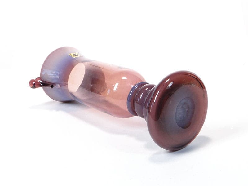 Wazon amfora, szkło różowy, proj. J. Słuczan-Orkusz, Polska, lata 70. - 192597