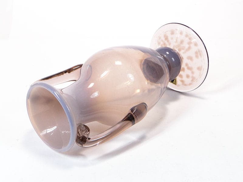 Wazon amfora, fiolet, szkło, proj. J. Słuczan-Orkusz, Polska, lata 70. - 192602