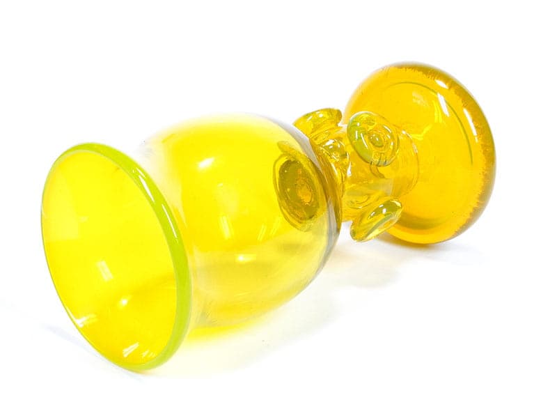 Wazon, szkło żółte, proj. J. Słuczan-Orkusz, Polska, lata 70. - 192622