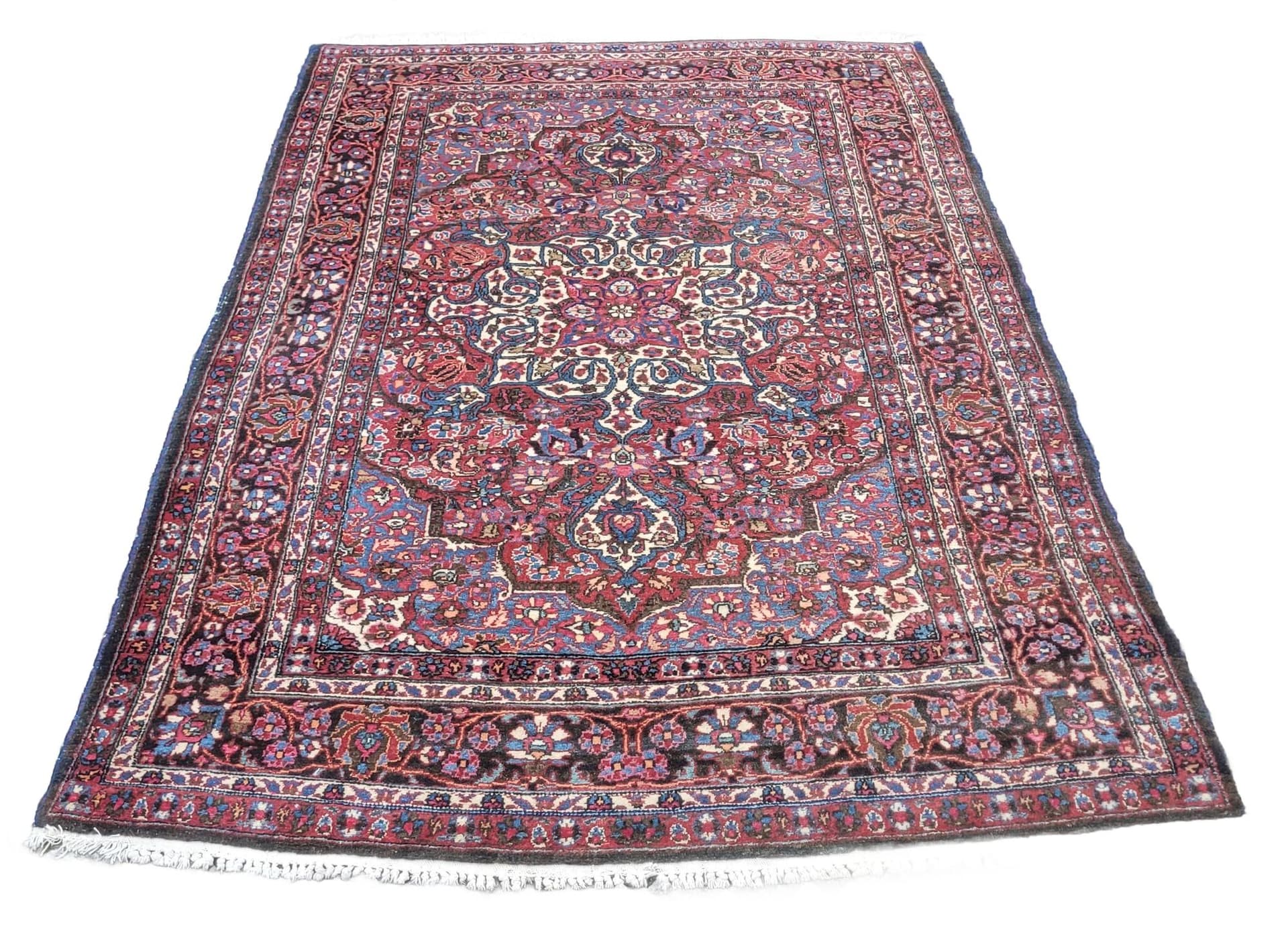 Dywan Meshed, granatowy, wełna, Iran, początek XX w., 235x146 cm