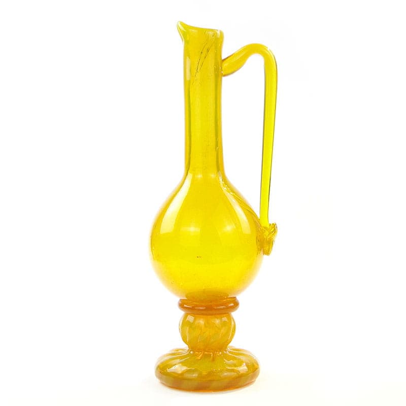 Amfora, szkło żółte, proj. J. Słuczan-Orkusz, Polska, lata 70. - 192659