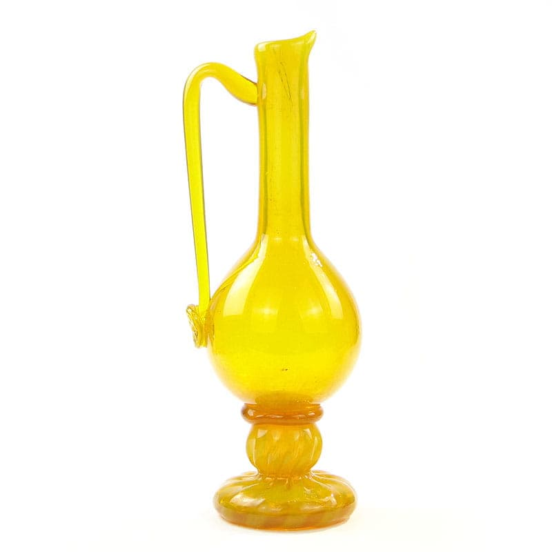 Amfora, szkło żółte, proj. J. Słuczan-Orkusz, Polska, lata 70. - 192660