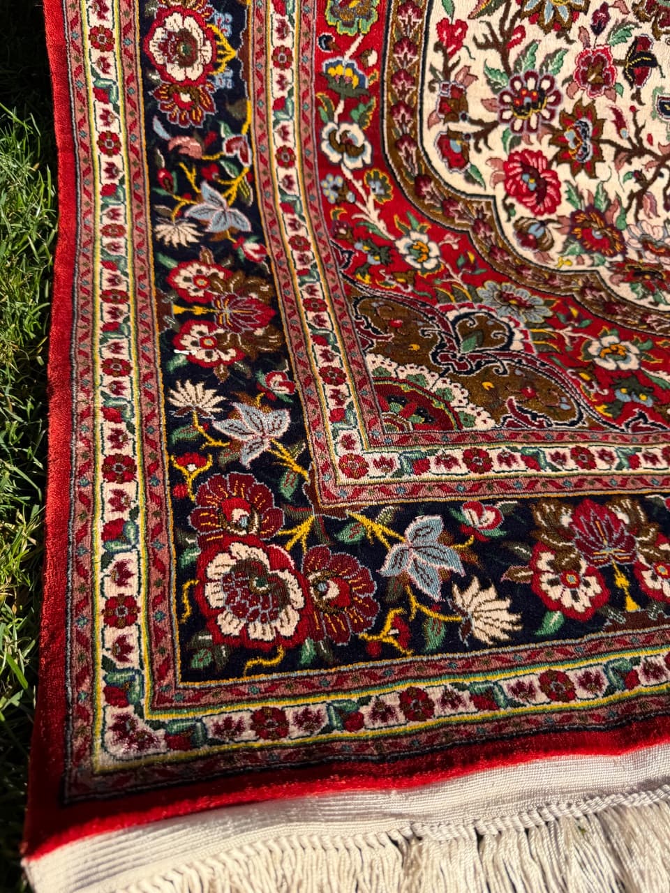 Rug Ghoum, 180x100 cm, multicolor silk, Iran - 192689