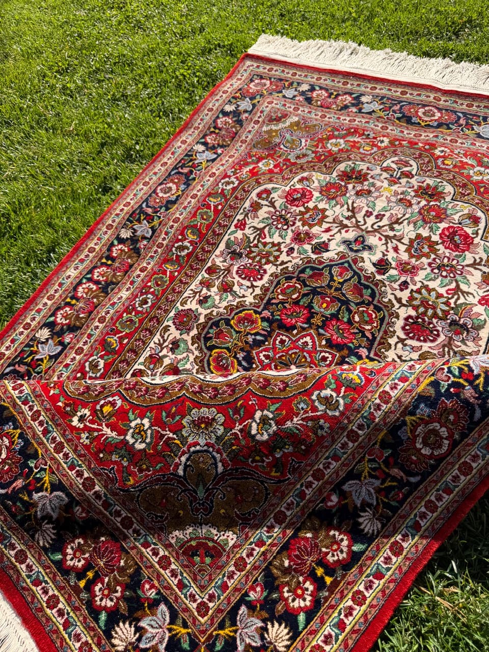 Rug Ghoum, 180x100 cm, multicolor silk, Iran - 192698