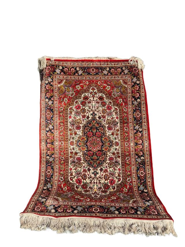 Rug Ghoum, 180x100 cm, multicolor silk, Iran - DIMENSION