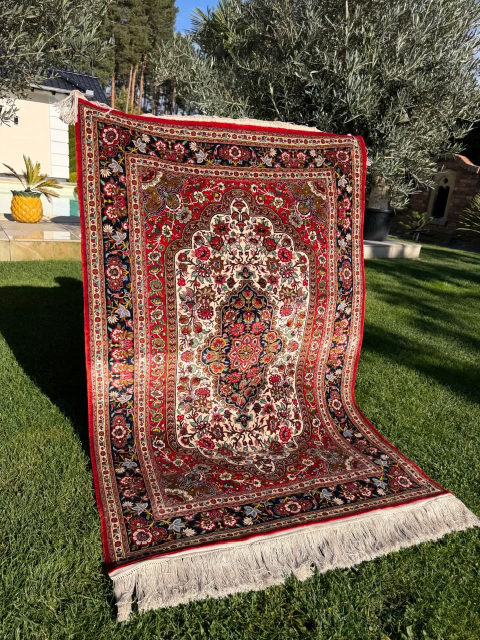 Rug Ghoum, 180x100 cm, multicolor silk, Iran - 192693