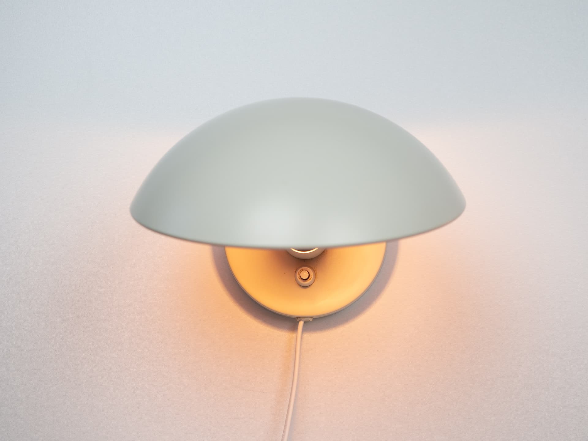 Pair of wall sconces PH Hat, grey metal, by P. Henningsen, Louis Poulsen, Denmark, 1970s. - 192715