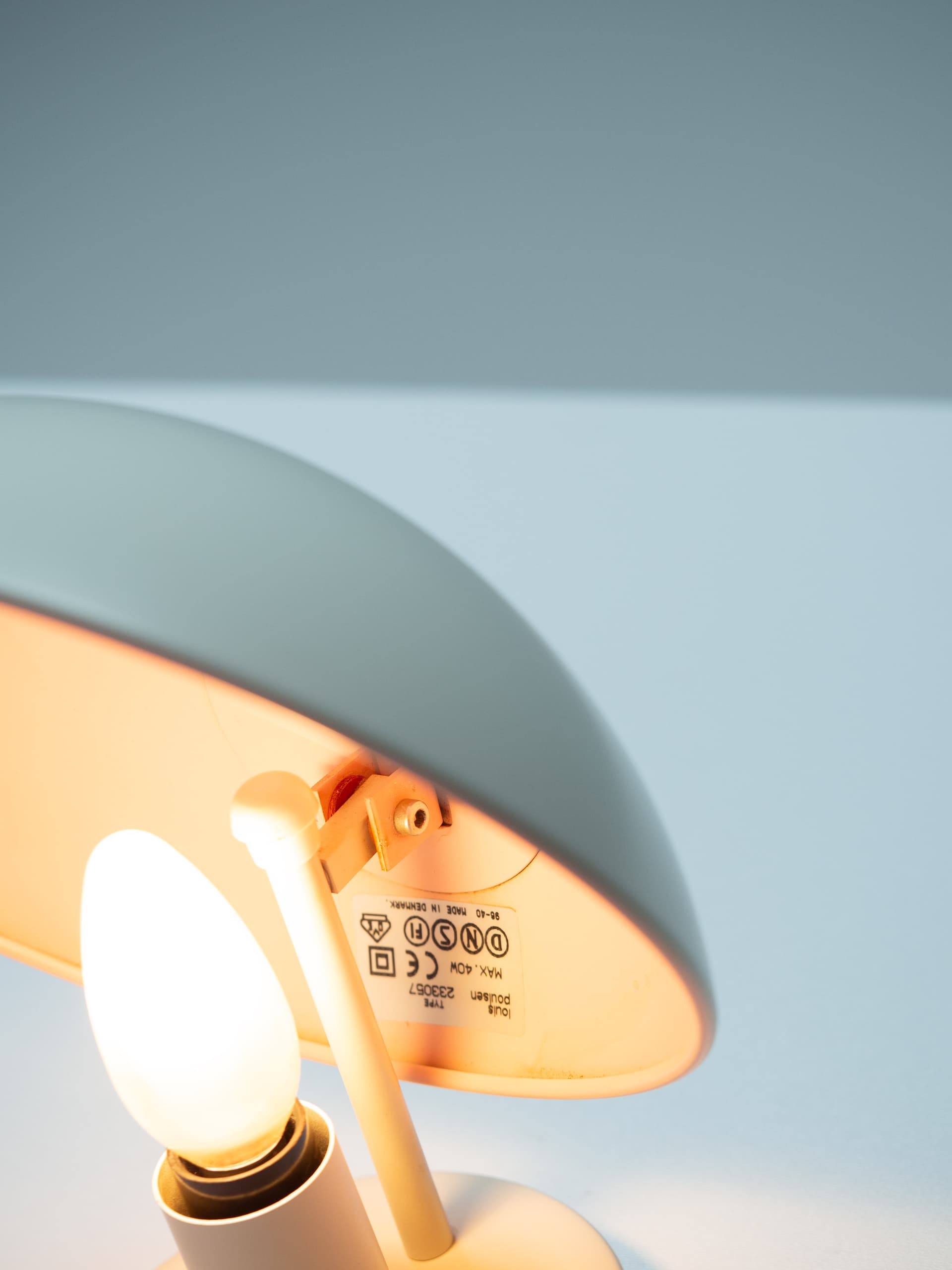 Pair of wall sconces PH Hat, grey metal, by P. Henningsen, Louis Poulsen, Denmark, 1970s. - 192717