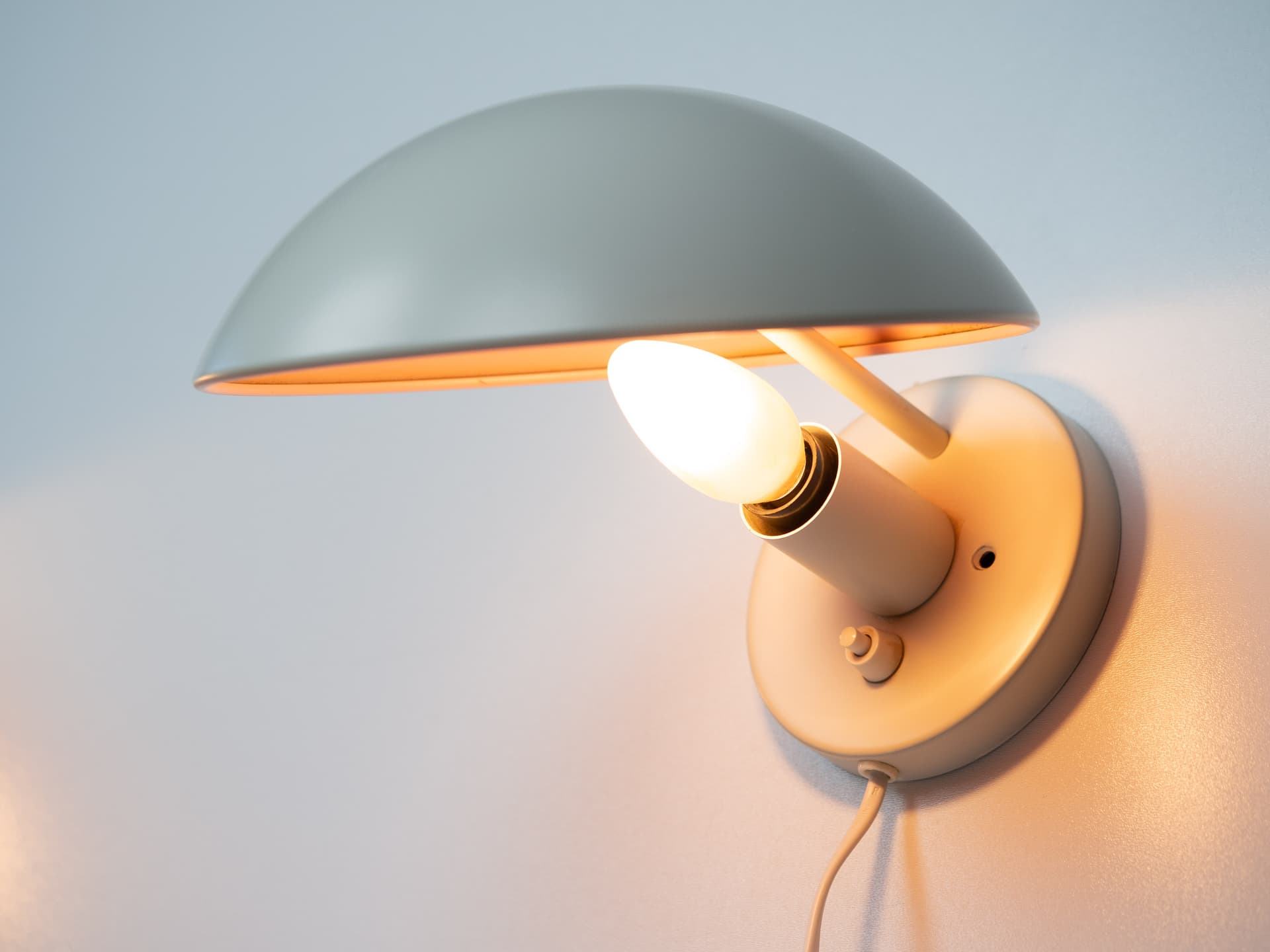 Pair of wall sconces PH Hat, grey metal, by P. Henningsen, Louis Poulsen, Denmark, 1970s. - 192716