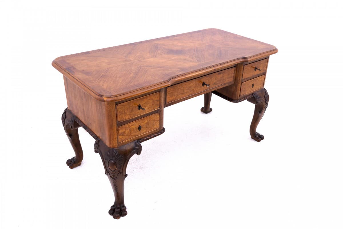 Biurko, styl Ludwik Filip, brązowy, orzech, Francja, XIX w. - 192920