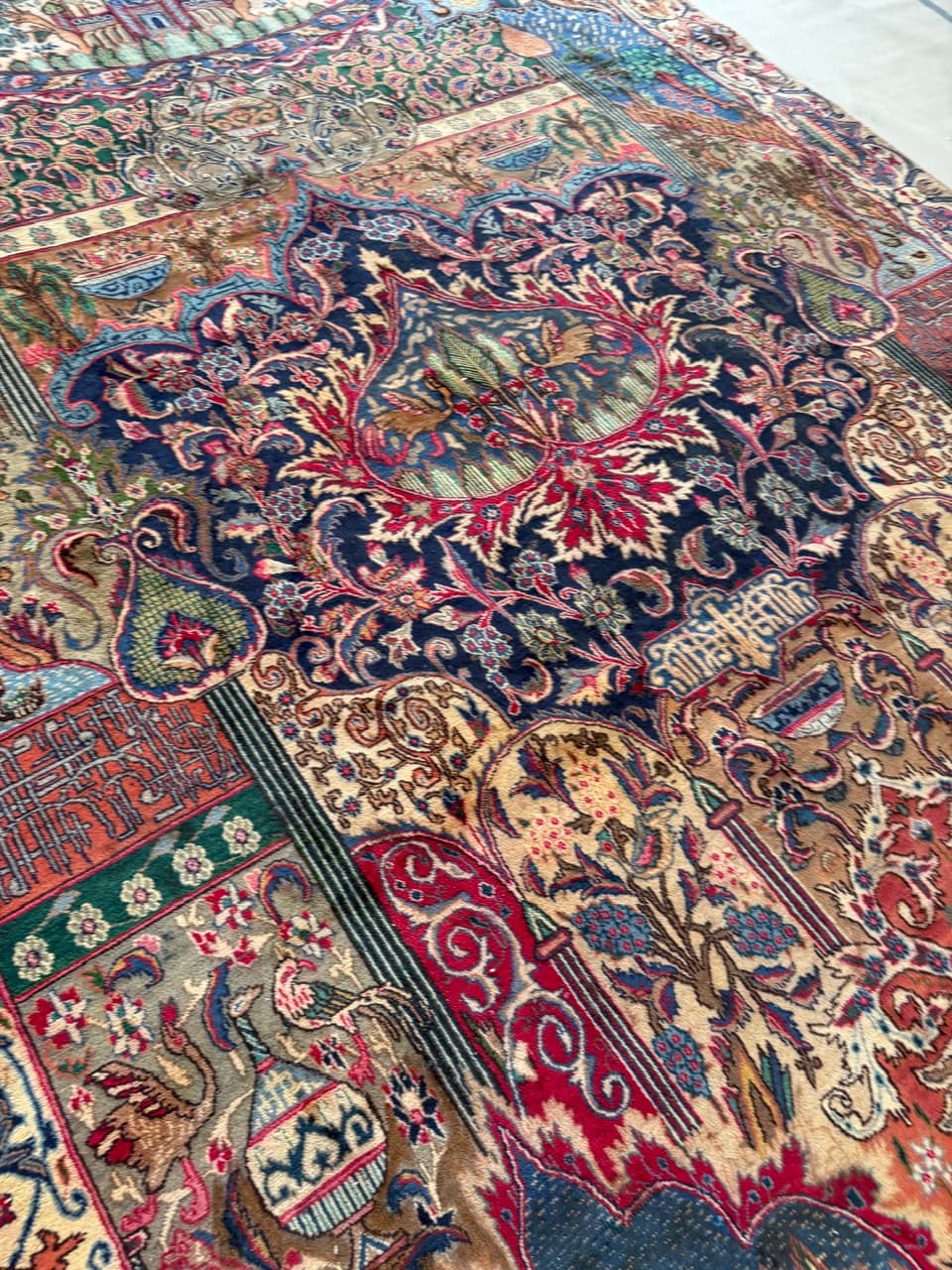 Nowy Dywan Perski Vintage Kaszmirowy Kaschmar Figural 395x290 - 193269