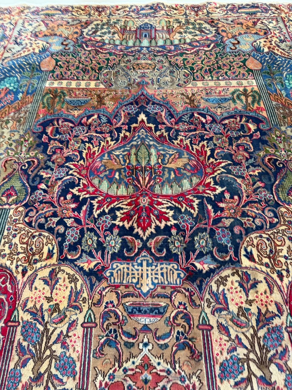 Nowy Dywan Perski Vintage Kaszmirowy Kaschmar Figural 395x290 - 193280